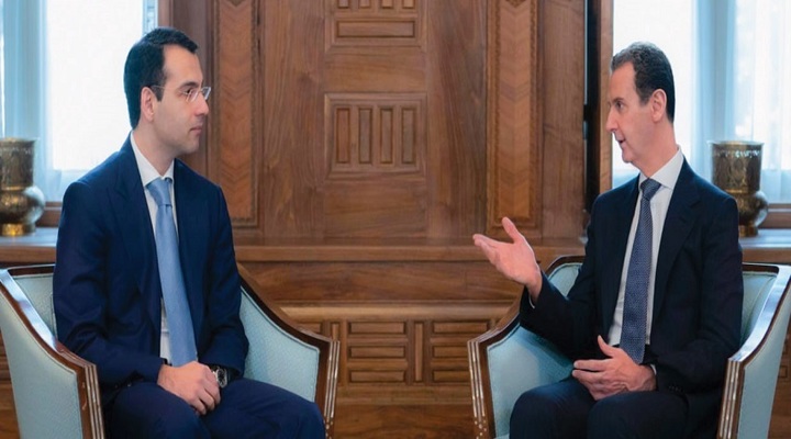 الرئيس الأسد و وزير خارجية جمهورية أبخازيا
